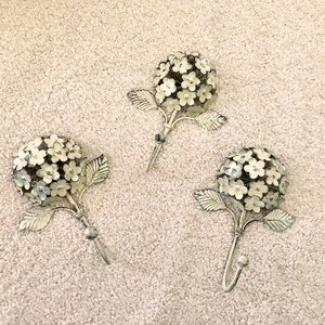 Metal Hydrangea Coat Hooks